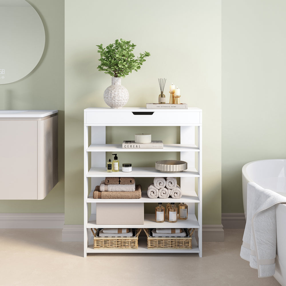 Fristående hylla Boppeelo 94x75x30 cm [en.casa]