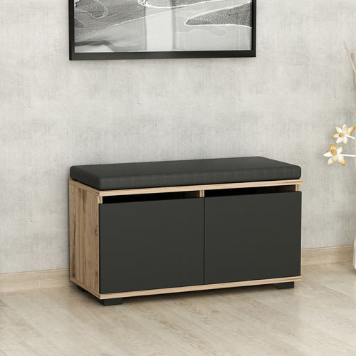 Skobänk Brande med 4 förvaringsfack 42x80x35cm i olika färger [en.casa] - premiumXL