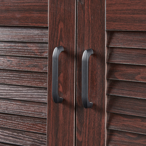Skoskåp Løten med bänk 120x36x97cm wenge [en.casa]