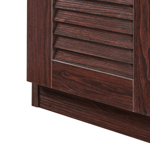 Skoskåp Løten med bänk 120x36x97cm wenge [en.casa]