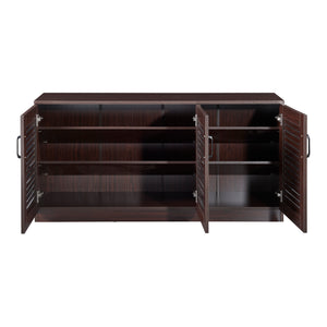 Skoskåp Løten 125x36x62cm Wenge [en.casa]
