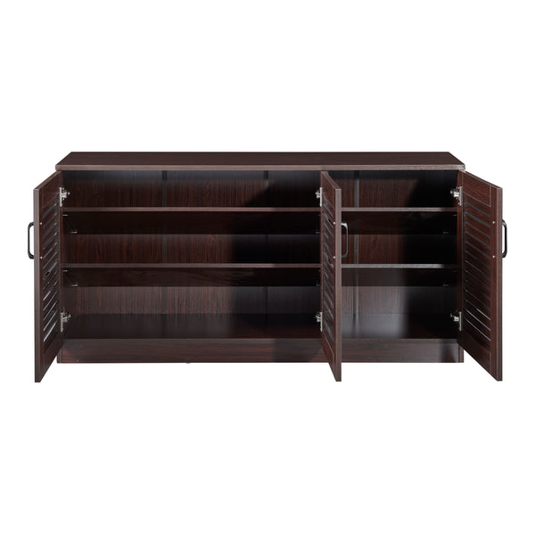 Skoskåp Løten 125x36x62cm Wenge [en.casa]