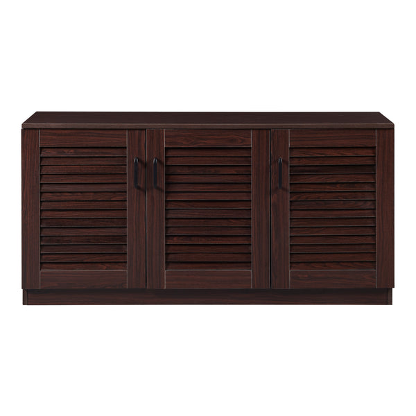 Skoskåp Løten 125x36x62cm Wenge [en.casa]