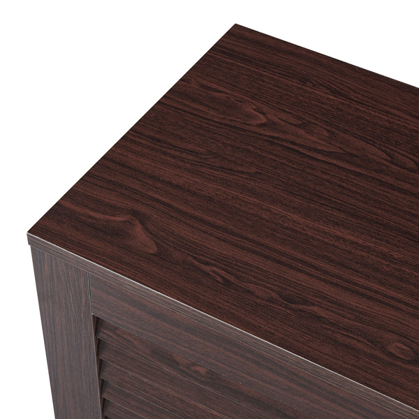Skoskåp Løten 125x36x62cm Wenge [en.casa]