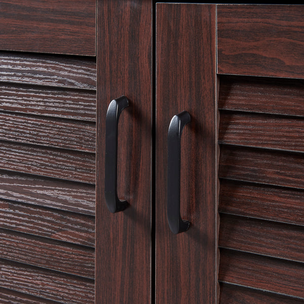 Skoskåp Løten 125x36x62cm Wenge [en.casa]