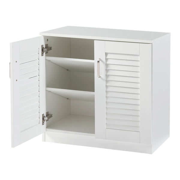 Skoskåp Løten 63x36x62cm Vit [en.casa]