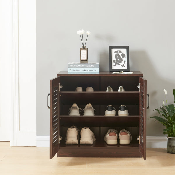 Skoskåp Løten 63x36x62cm Wenge [en.casa]