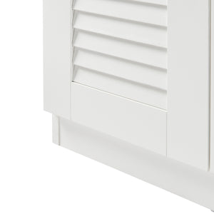 Skoskåp Løten med bänk 120x36x97cm vit [en.casa]