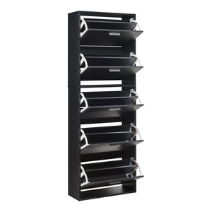 Skoskåp 63x24x81cm 2 fack plats för 12 par skor [en.casa] välj modell