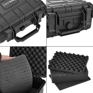 Skyddsväska PP plast skumgummiinredning svart IP55 välj modell [pro.tec]