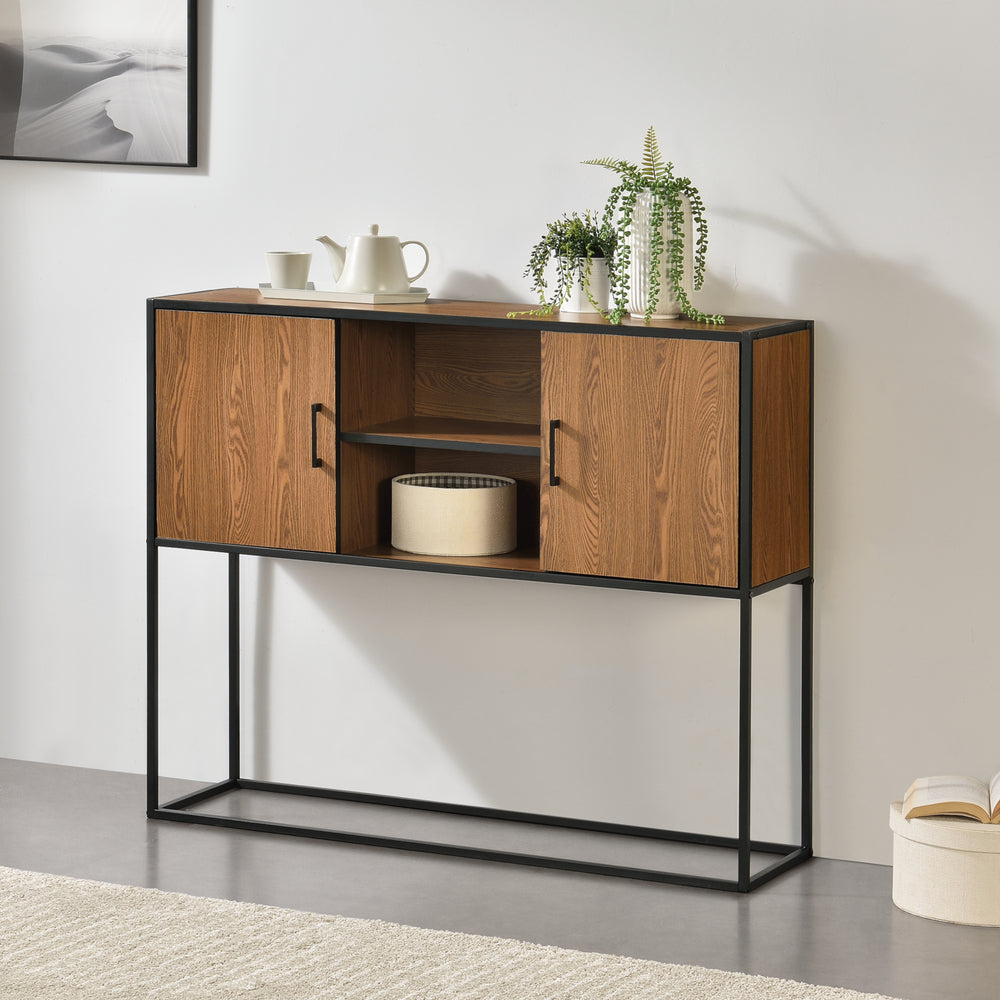 Sideboard Motala med hylla och skåpdörrar olika färger [en.casa] - premiumXL