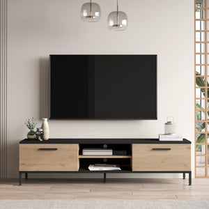 TV-bord Lempäälä med 2 förvaringsfack 160 x 35 x 39 cm i olika färger [en.casa]