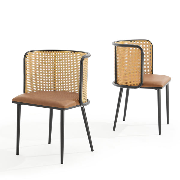 Stol Flen set om 2 metall rotting 75x52x49 cm [en.casa] välj modell