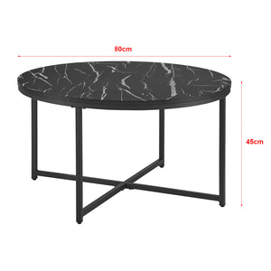 Soffbord Uppvidinge 45xØ80 cm marmormönster [en.casa] välj modell