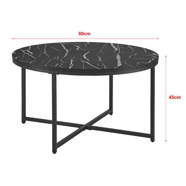 Soffbord Uppvidinge 45xØ80 cm marmormönster [en.casa] välj modell
