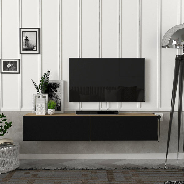 TV-bänk Toivakka 135x31x25cm i olika färger [en.casa]