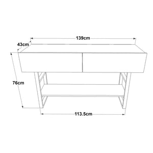 Konsolbord Lappeenranta 139x43x76cm i olika färger [en.casa]