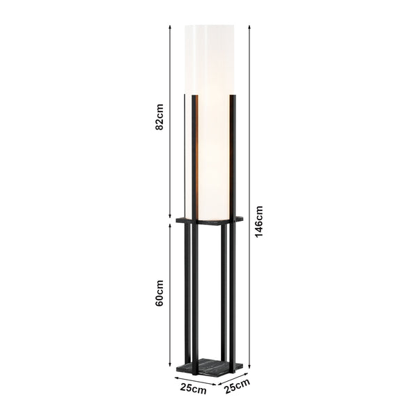Golvlampa Gisborne med hylla i olika färger[lux.pro]