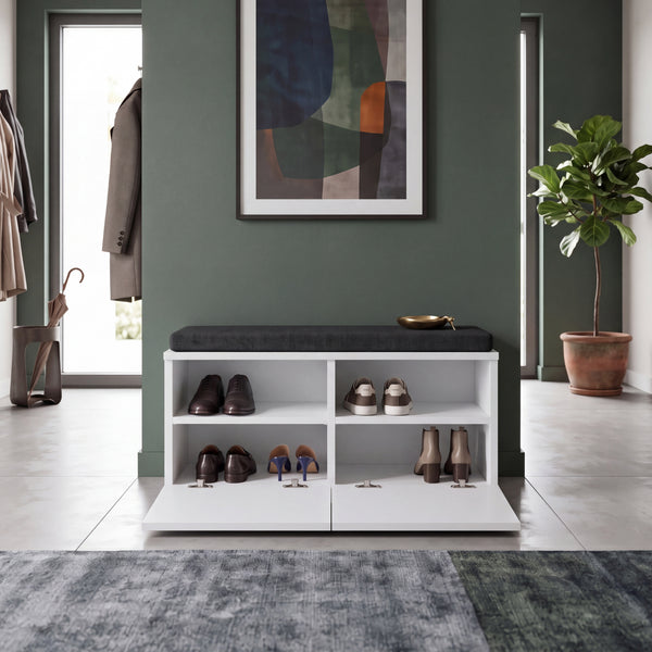 Skoskåp Brande med vadderad sits 42x80x35 cm [en.casa] välj modell