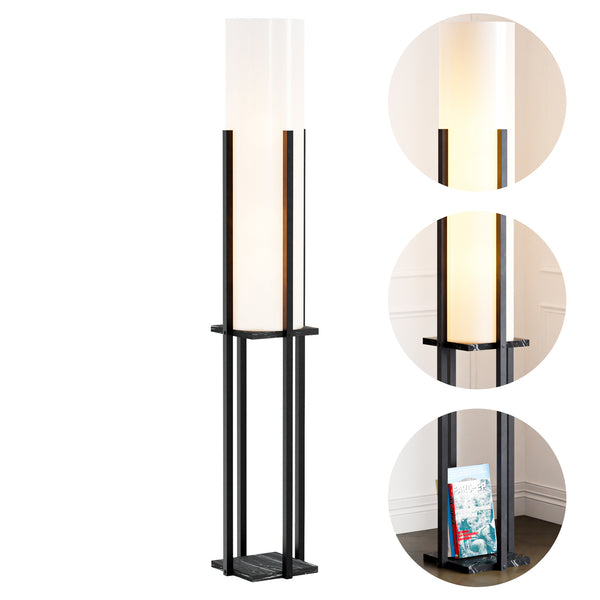 Golvlampa Gisborne med hylla i olika färger[lux.pro]