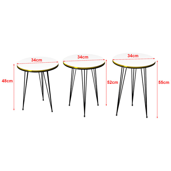 Sattsbord Ry 3-del set i olika färger [en.casa]