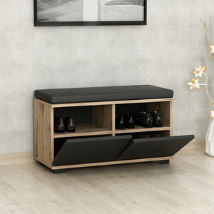 Skoskåp Brande med vadderad sits 42x80x35 cm [en.casa] välj modell