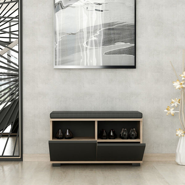 Skoskåp Brande med vadderad sits 42x80x35 cm [en.casa] välj modell