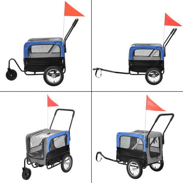 Cykelkärra joggingvagn för hundar 1 stålram [pro.tec] välj modell