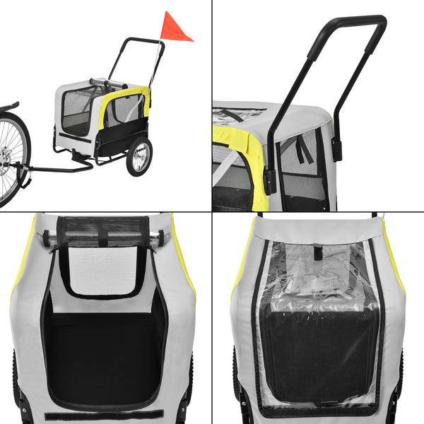 Cykelkärra joggingvagn för hundar 1 stålram [pro.tec] välj modell