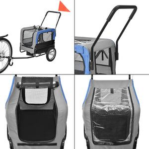 Cykelkärra joggingvagn för hundar 1 stålram [pro.tec] välj modell