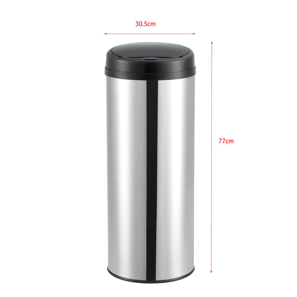 Soptunna med sensor i olika färger och storlekar Färger och storlekar en.casa