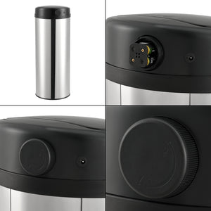 Soptunna med sensor i olika färger och storlekar Färger och storlekar en.casa