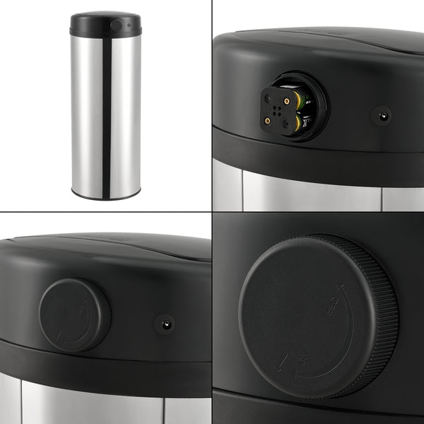 Soptunna med sensor i olika färger och storlekar Färger och storlekar en.casa