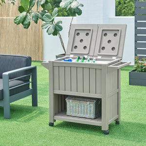 Utomhus kylvagn Arsita 102x47x87 cm Beige [casa.pro]