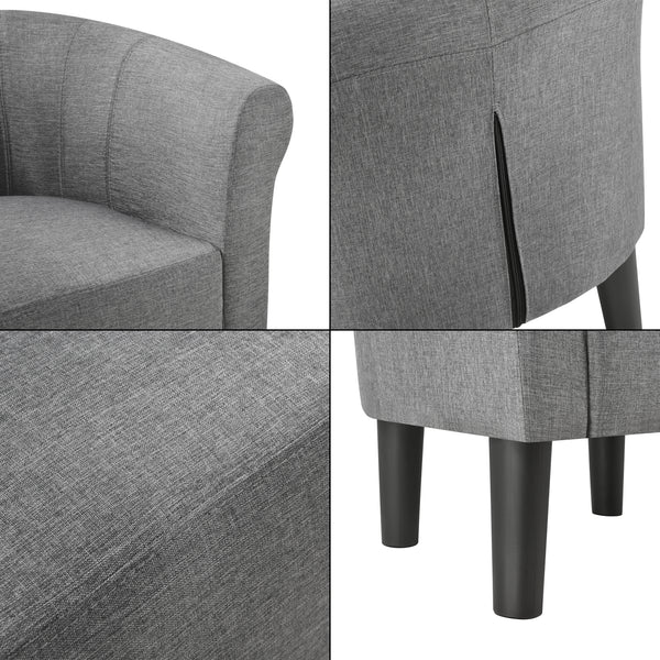 Fåtölj Jelgava 70x70x58cm textil [en.casa] välj modell