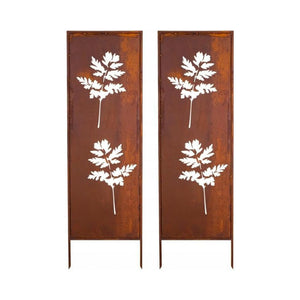 Trädgårdssticka Irsina 2-pack 160x50 cm cortenstål ädelrost [casa.pro]