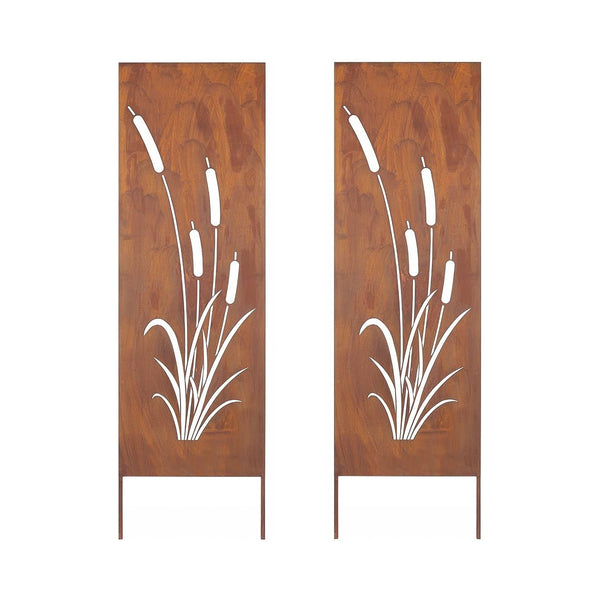 Trädgårdssticka Irsina 2-pack 160x50 cm Cortenstål Ädelrost [casa.pro]