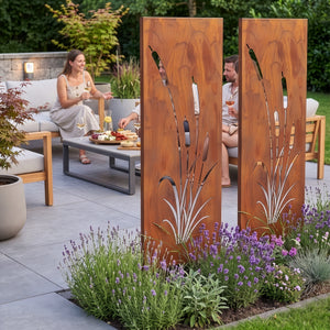 Trädgårdssticka Irsina 2-pack 160x50 cm Cortenstål Ädelrost [casa.pro]