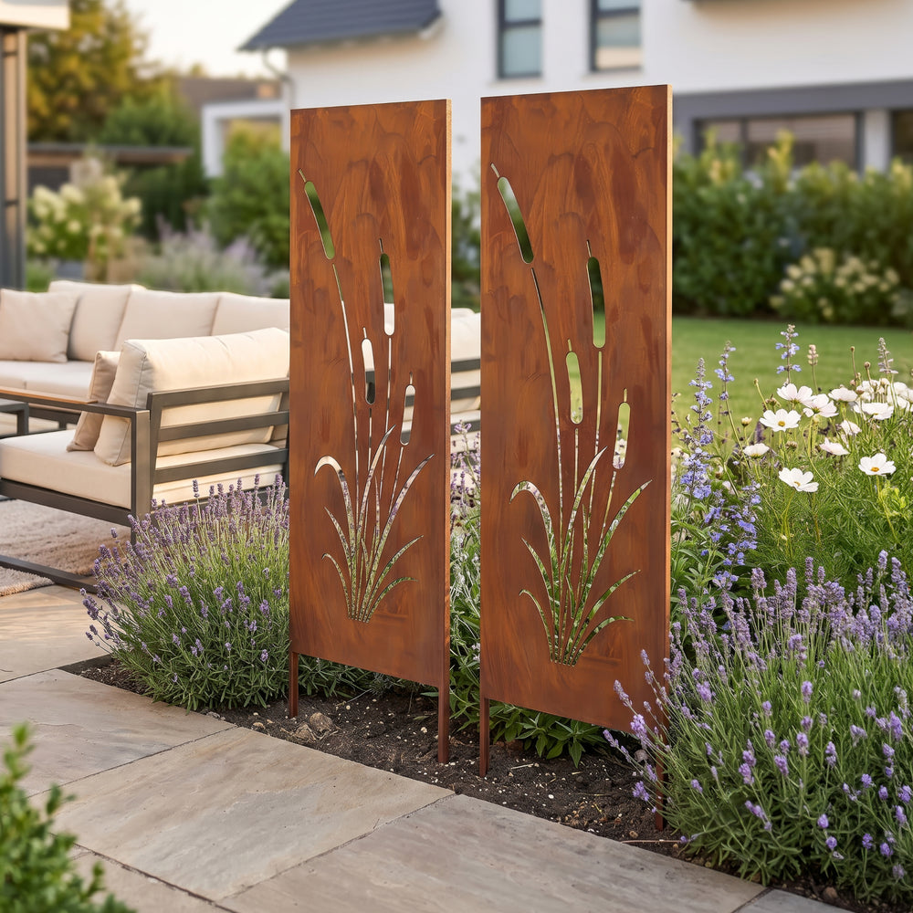 Trädgårdssticka Irsina 2-pack 160x50 cm cortenstål rostig yta [casa.pro]