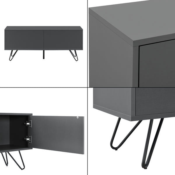 Sidobord Bollebygd metall 2 dörrar med tryck och öppna funktionen [en.casa] välj modell