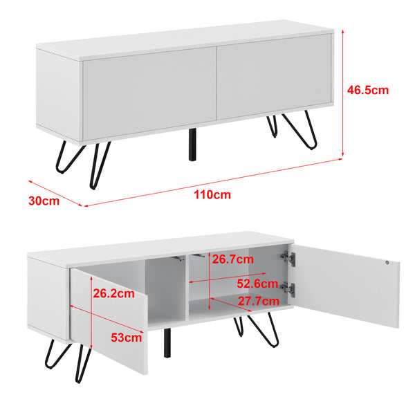 Sidobord Bollebygd metall 2 dörrar med tryck och öppna funktionen [en.casa] välj modell