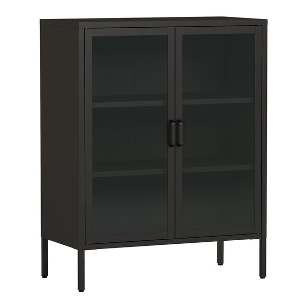 Sideboard Fauske med glasdörrar i olika färger [en.casa]