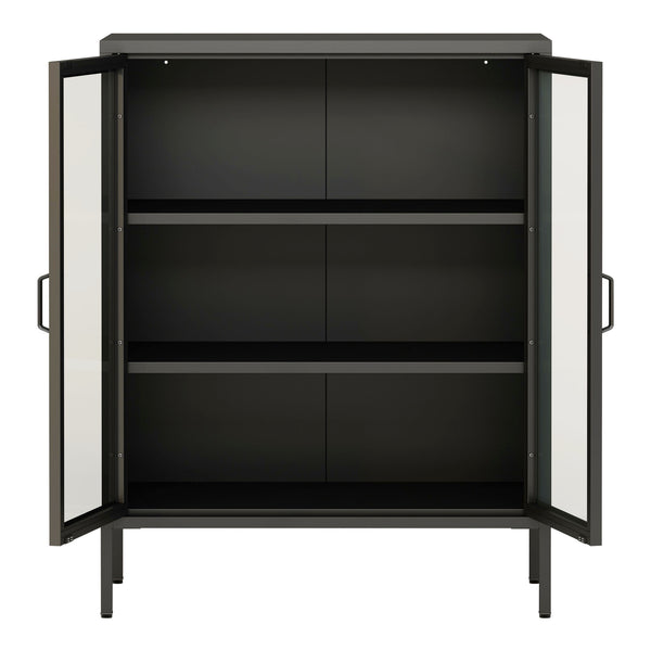 Sideboard Fauske med glasdörrar i olika färger [en.casa]