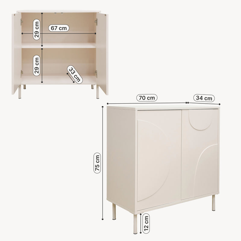 Måttskiss Sideboard Holea [en.casa]