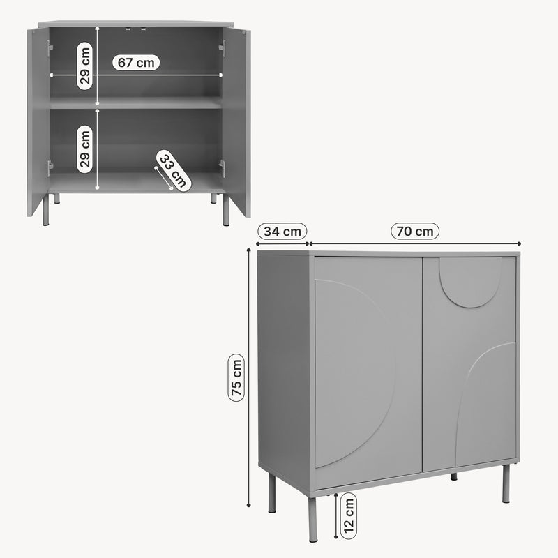 Måttskiss Sideboard Holea [en.casa]