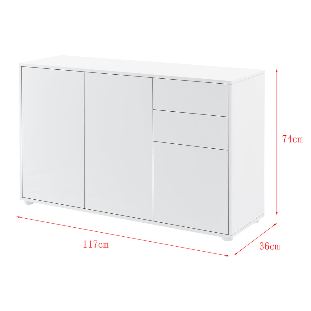 Sideboard Paarl 74x117x36 cm i olika färger en.casa - premiumXL