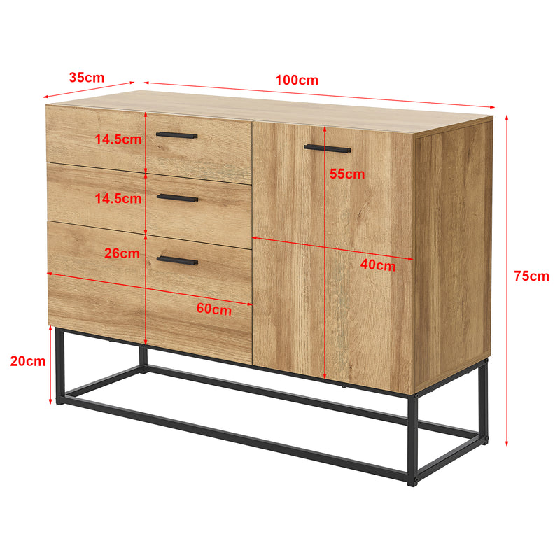 Måttskiss Sideboard Lavangen [en.casa]
