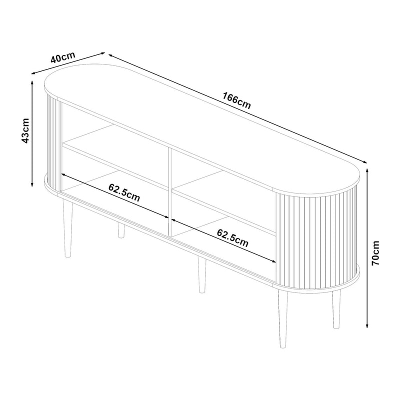 Måttskiss Sideboard Mapia [en.casa]