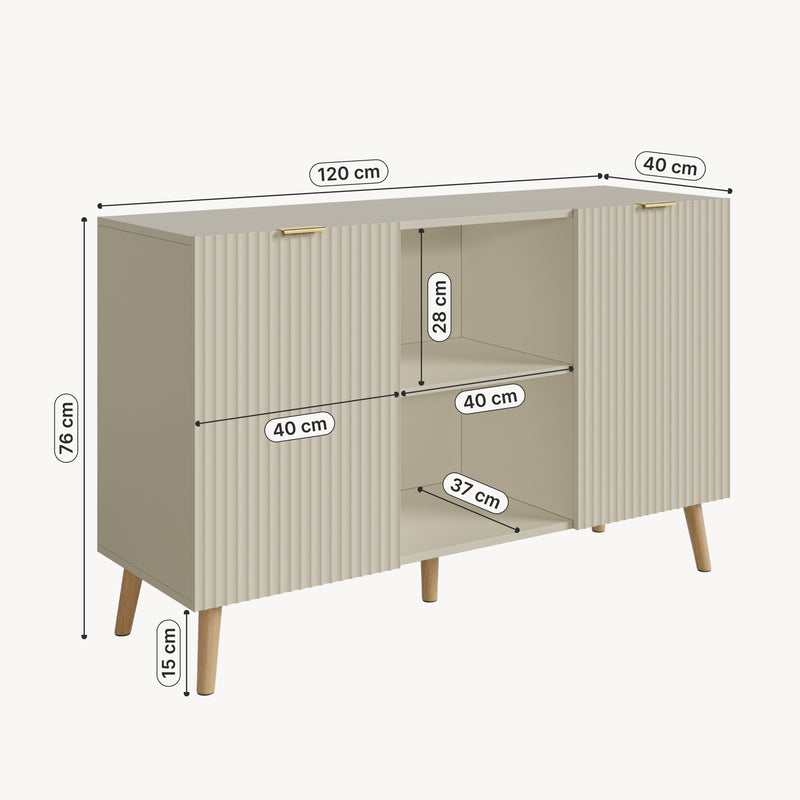 Måttskiss Sideboard Nand [en.casa]