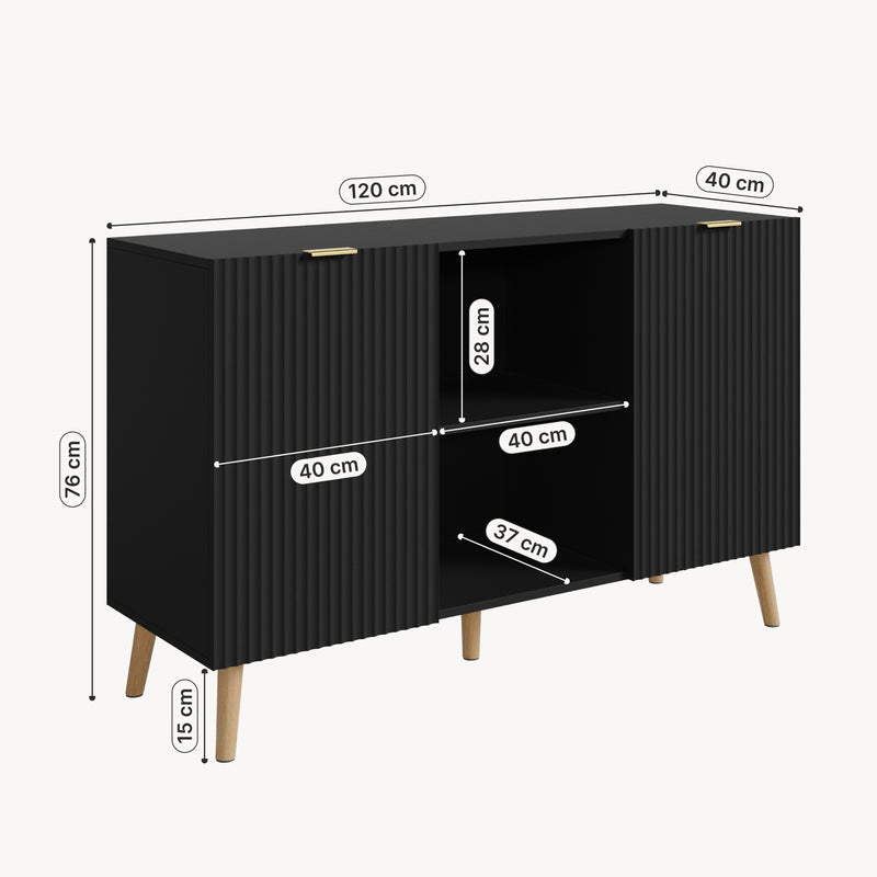 Måttskiss Sideboard Nand [en.casa]